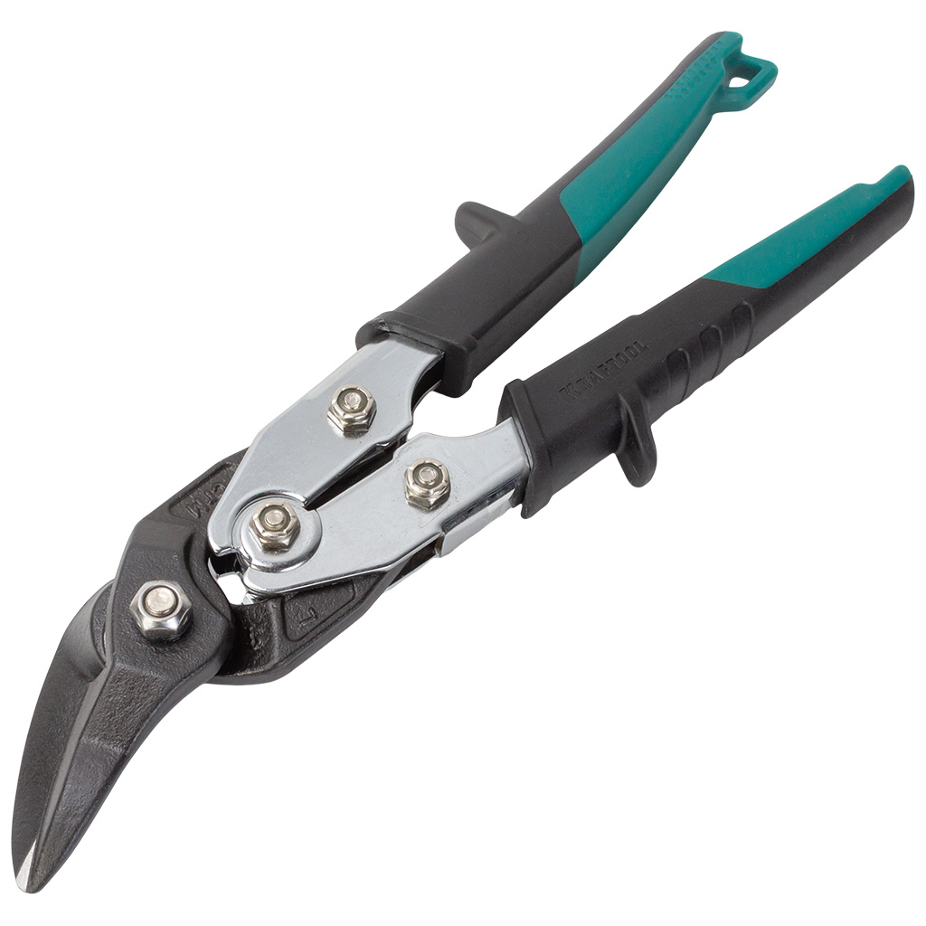 Ножницы по металлу Kraftool Bulldog, левый рез усиленные 260мм