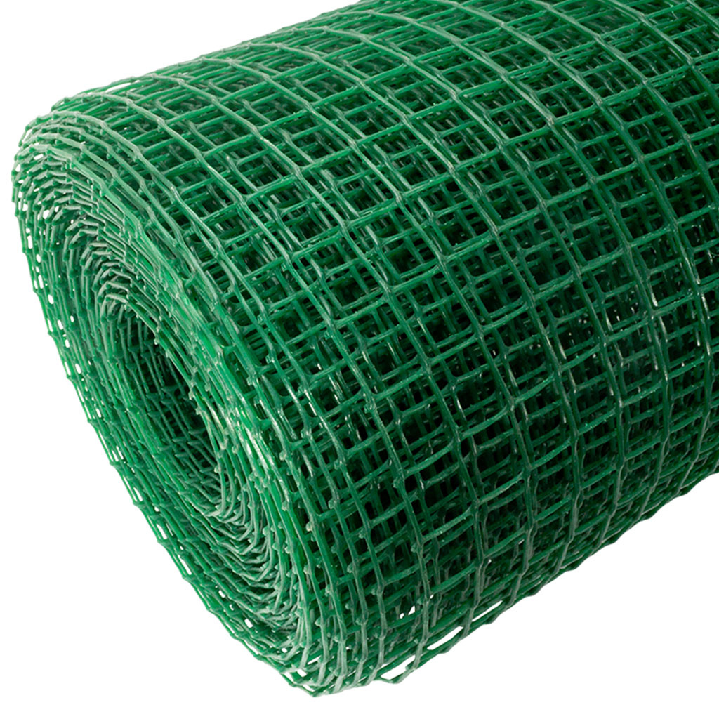 Сетка пластиковая заборная СР-15, ячейка 20х20мм, высота 1м, длина 20м, хаки