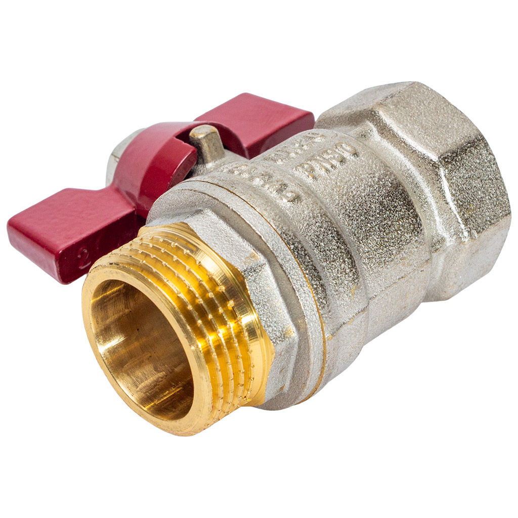 Кран шаровый для воды TIM, 3/4" г-ш, бабочка