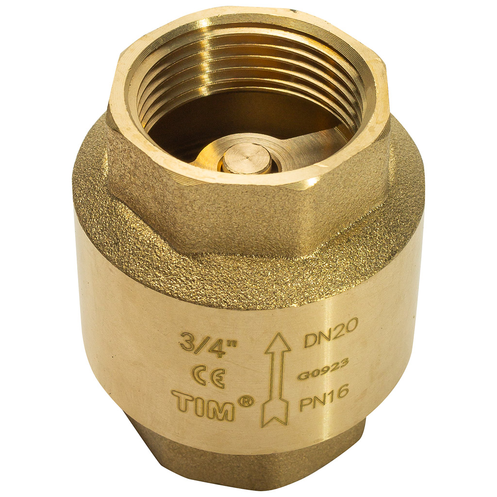 Обратный клапан пружинный TIM, 3/4" г-г