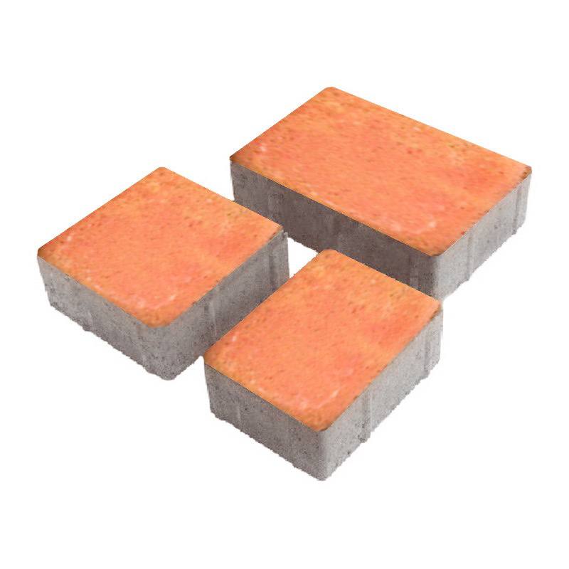 Плитка тротуарная прессованная "Европа", Зенит Черноземье, 3 формы, Шафран колор-микс, 60мм, 13.36м2/уп.