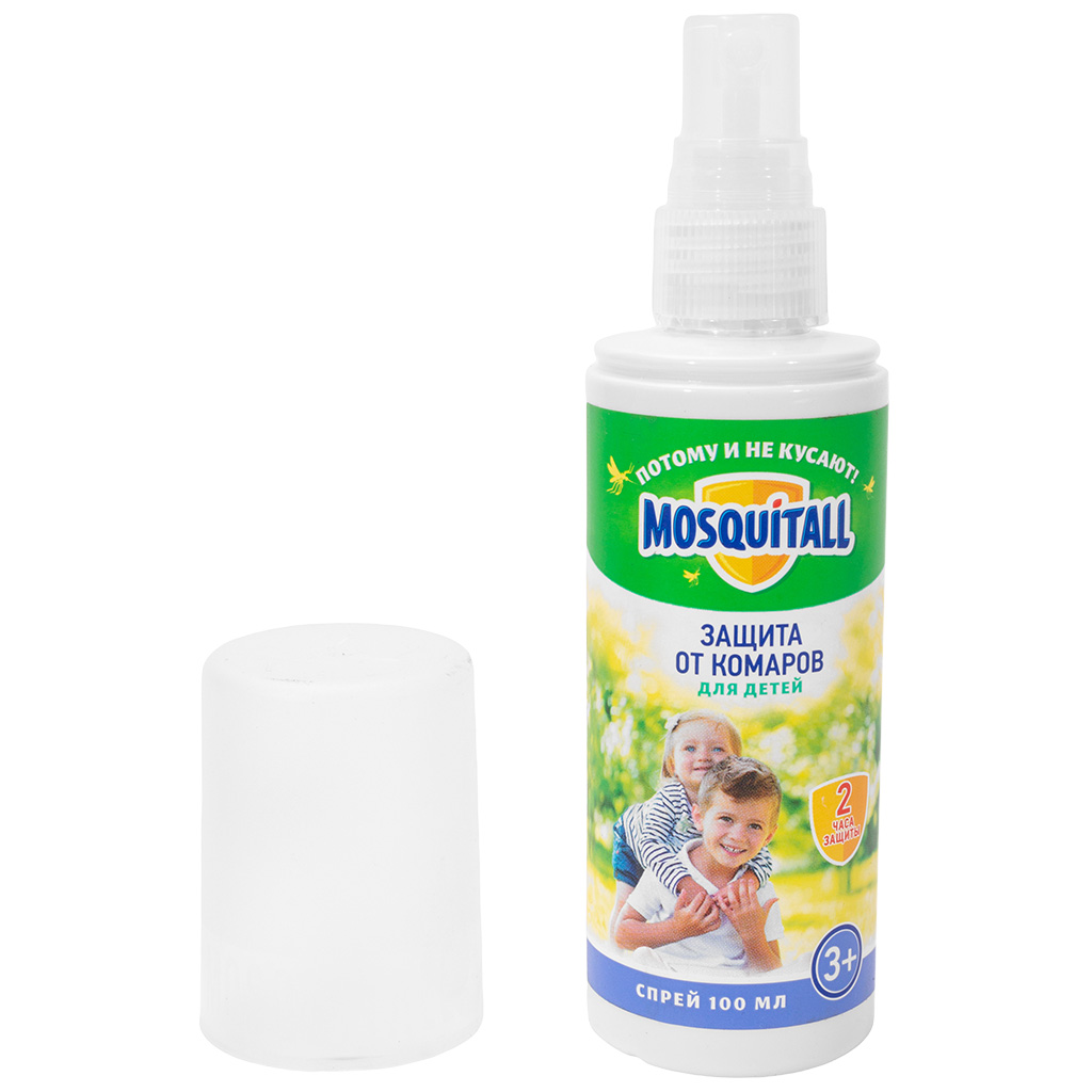 Спрей Mosqutall, от комаров для детей, нежная защита, 100мл
