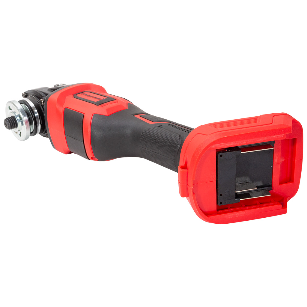 Углошлифовальная, аккумуляторная машина Энергомаш 1812БЭ, тонкая рукоять, d-125мм, 1000Вт