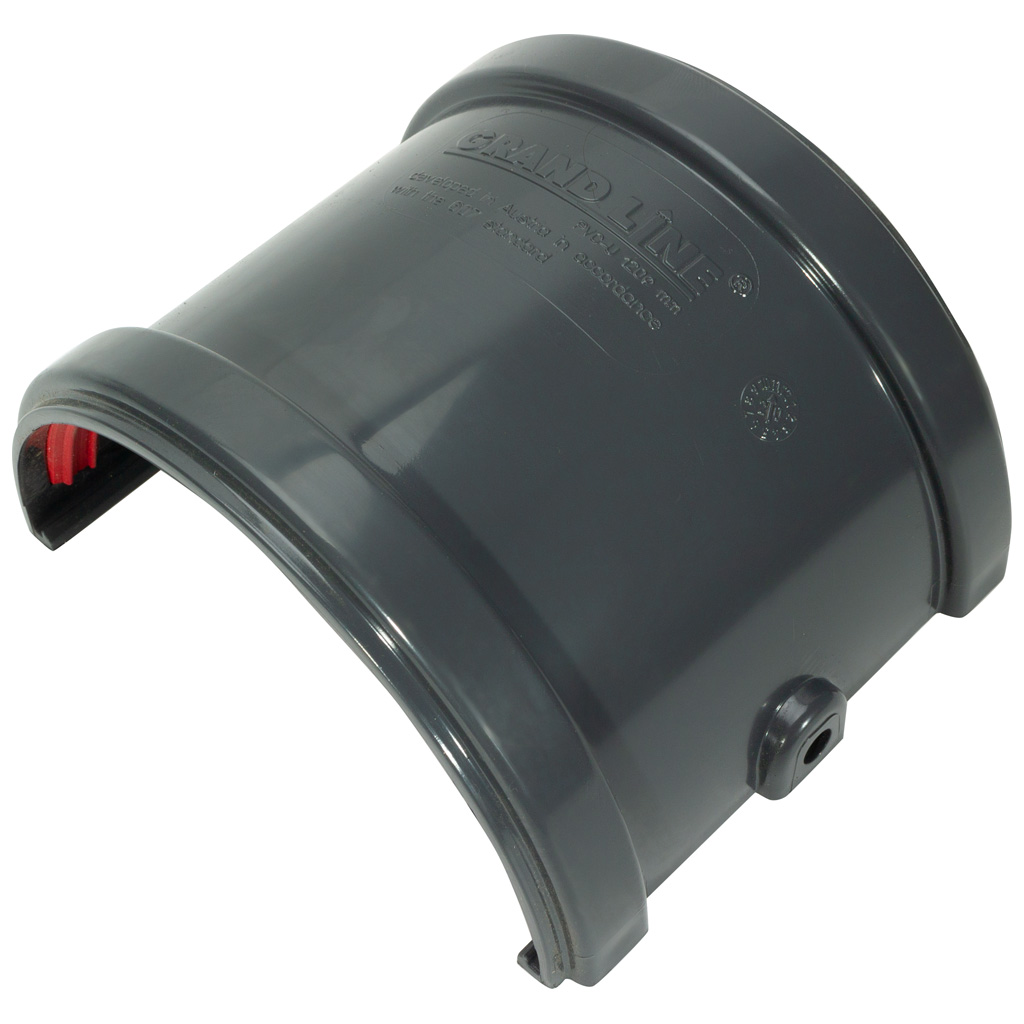 Соединитель желобов водосточных Grand Line d-120мм, графит