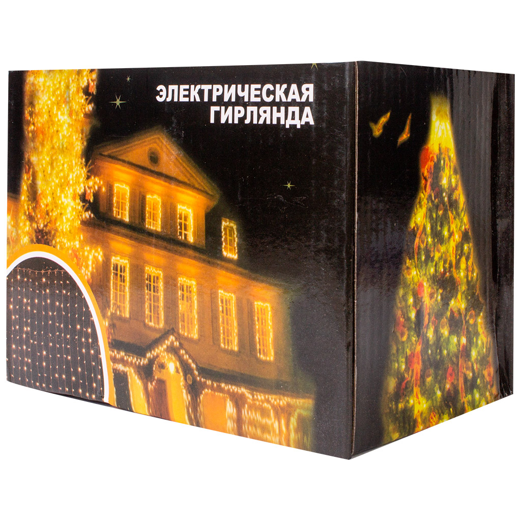 Электрогирлянда Нить Ежик, 10м, черный провод, цветной свет