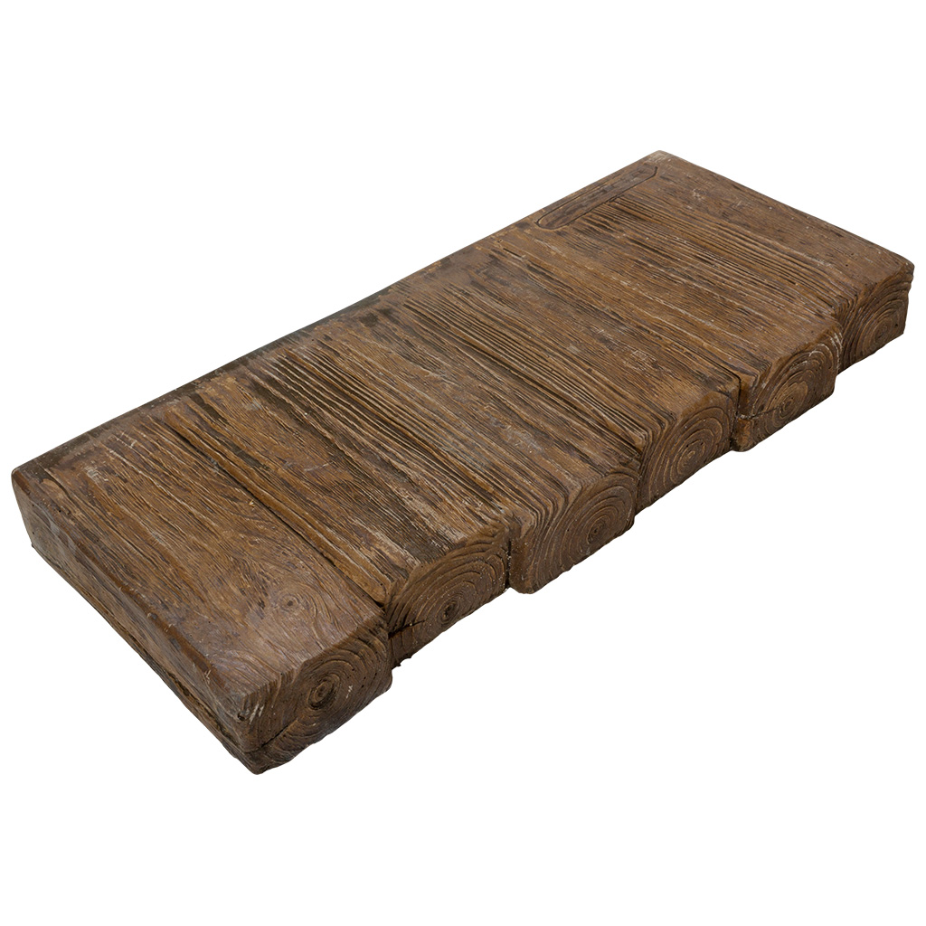 Бетонный бордюр "Пеньки" GreatStone, 450х190х50мм, дерево