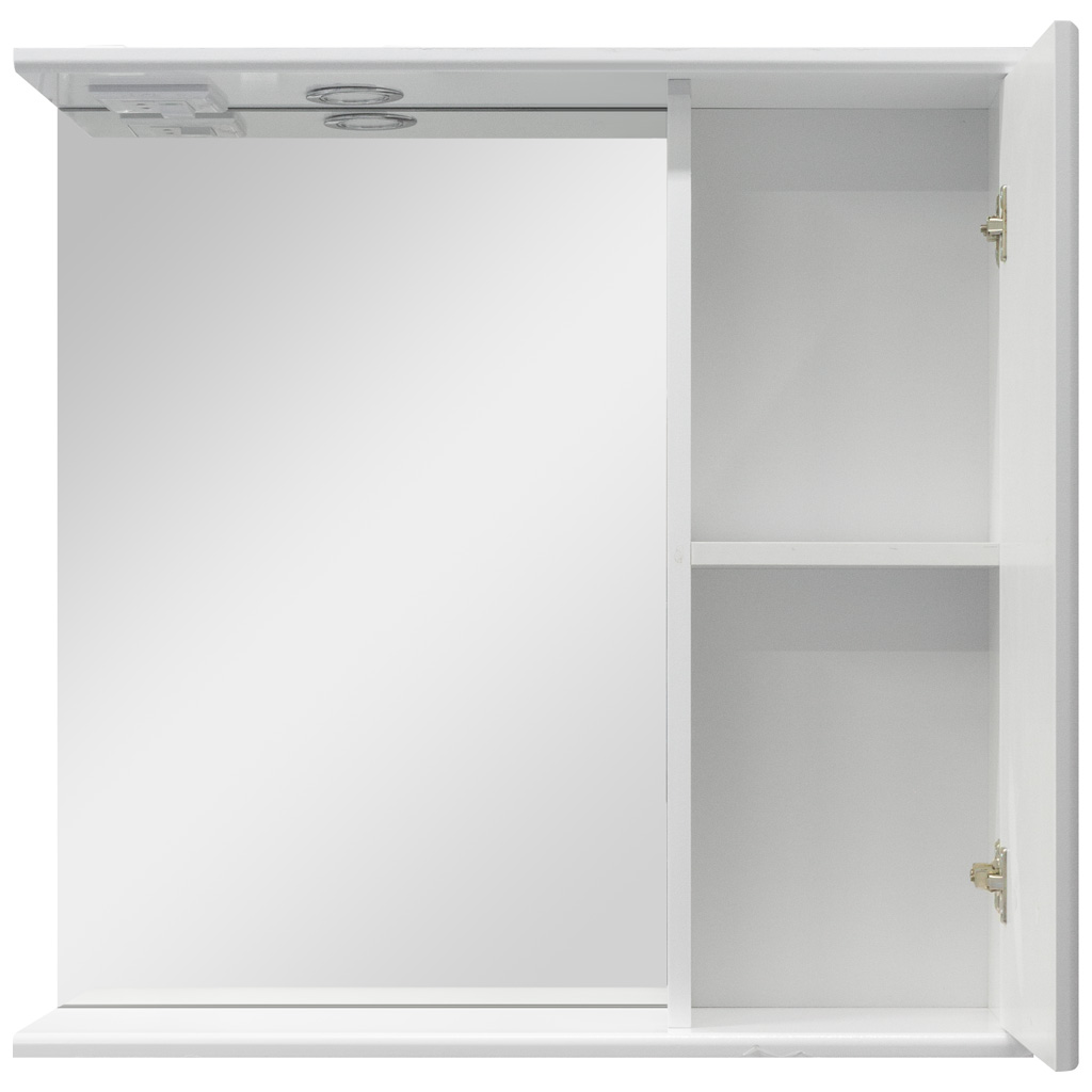 Шкаф с зеркалом Odri 70, белый фото №1