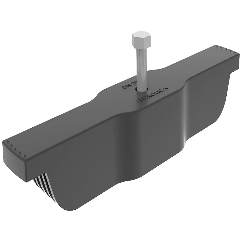 Лоток пластиковый Gidrolica Standart, в сборе с чугунной решеткой и крепежом, DN 200, КлС250, H 285, 1м