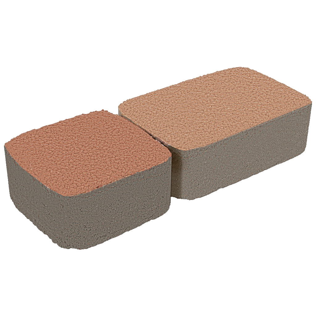 Плитка тротуарная прессованная "Старый город", Зенит Черноземье, 2 формы, Золотая осень гранитная фракция, 60мм, 12.67м2/уп.