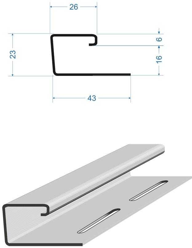 J- профиль Дёке Premium, шоколад, 3000мм.