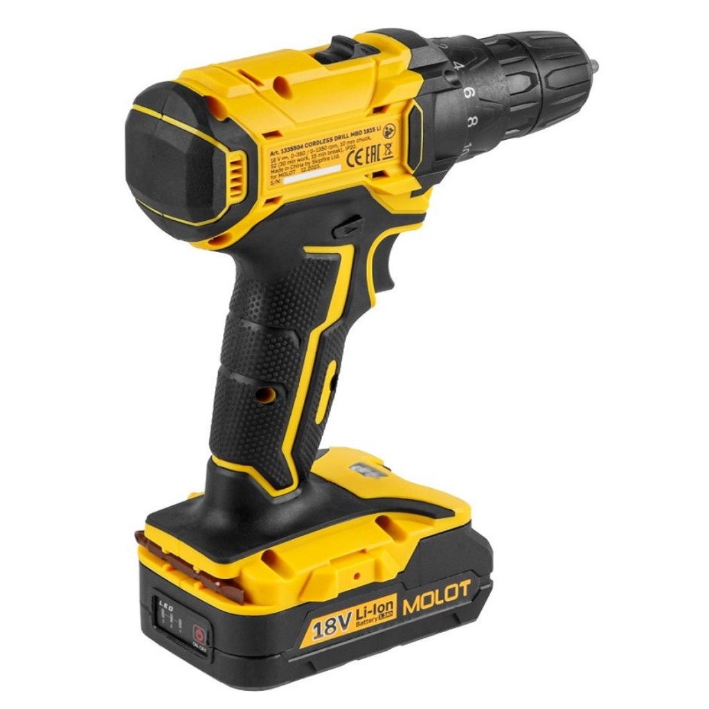 Дрель-шуруповерт аккумуляторная Molot MBD 1815 Li, 18В