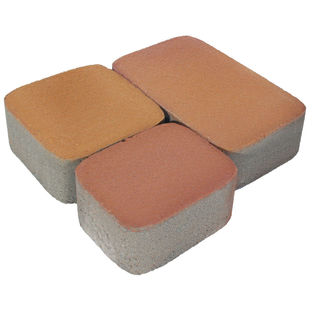 Плитка тротуарная прессованная "Старый город", Зенит Черноземье, 3 формы, Золотая осень колор-микс, 60мм, 12.67м2/уп.