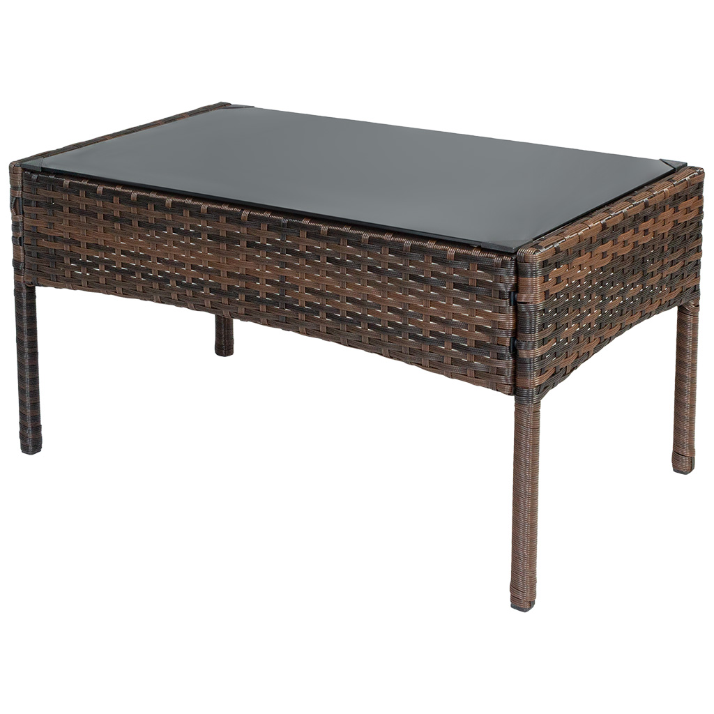 Набор мебели Доминика SFS003, стол + диван + 2 кресла, темно-коричневый