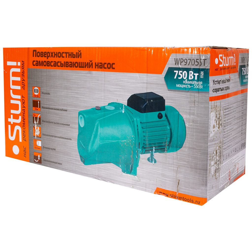 Поверхностный насос Sturm! WP9705ST, самовсасывающий