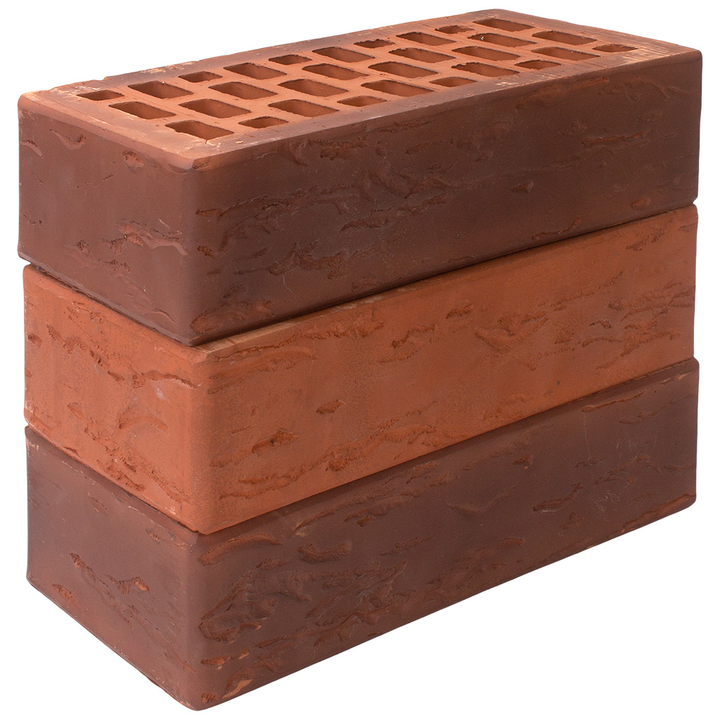 Кирпич лицевой керамический Воротынский, Кортен, рустированный, 1,0НФ, М150, (480шт, упаковка)