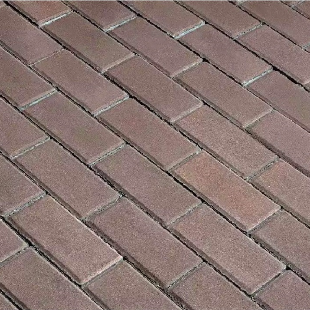 Плитка тротуарная прессованная "Брусчатка", ЯрСтрой, коричневая, 60х100х200мм, послойно, 60шт/1.2м2