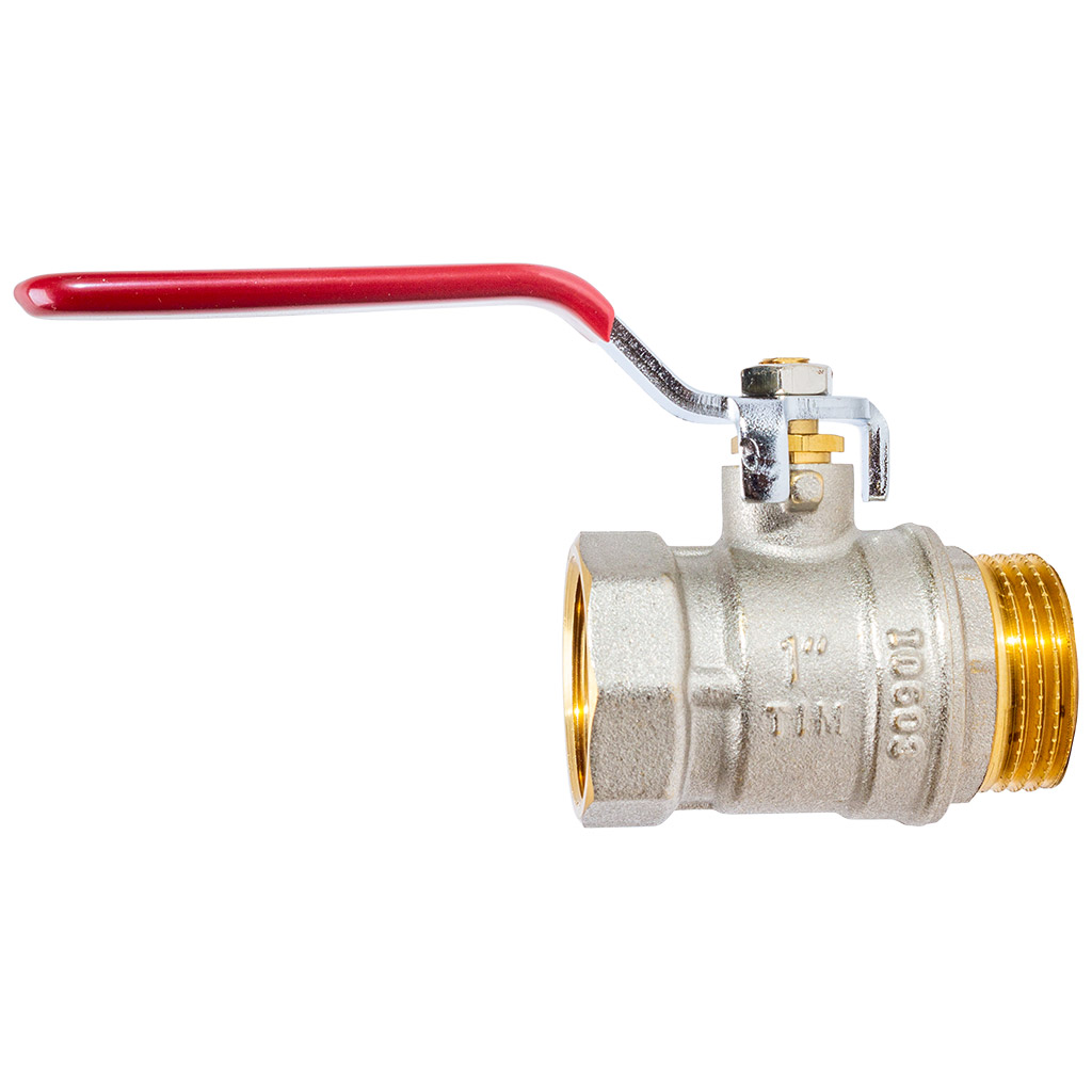 Кран шаровый для воды TIM, 1" г-ш, рычаг