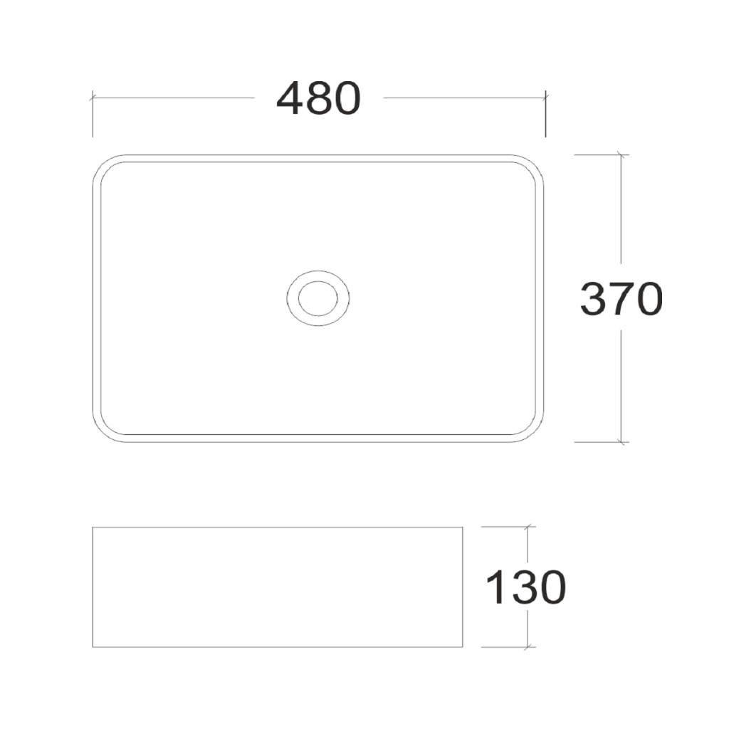 Умывальник накладной Eva Gold A022CBKM, прямоугольный, черный матовый