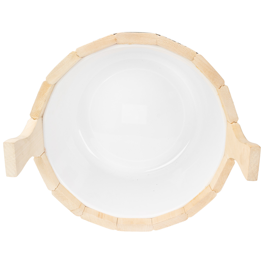 Ушат Банные штучки, для бани и сауны, с пластиковой вставкой, липа, 9л