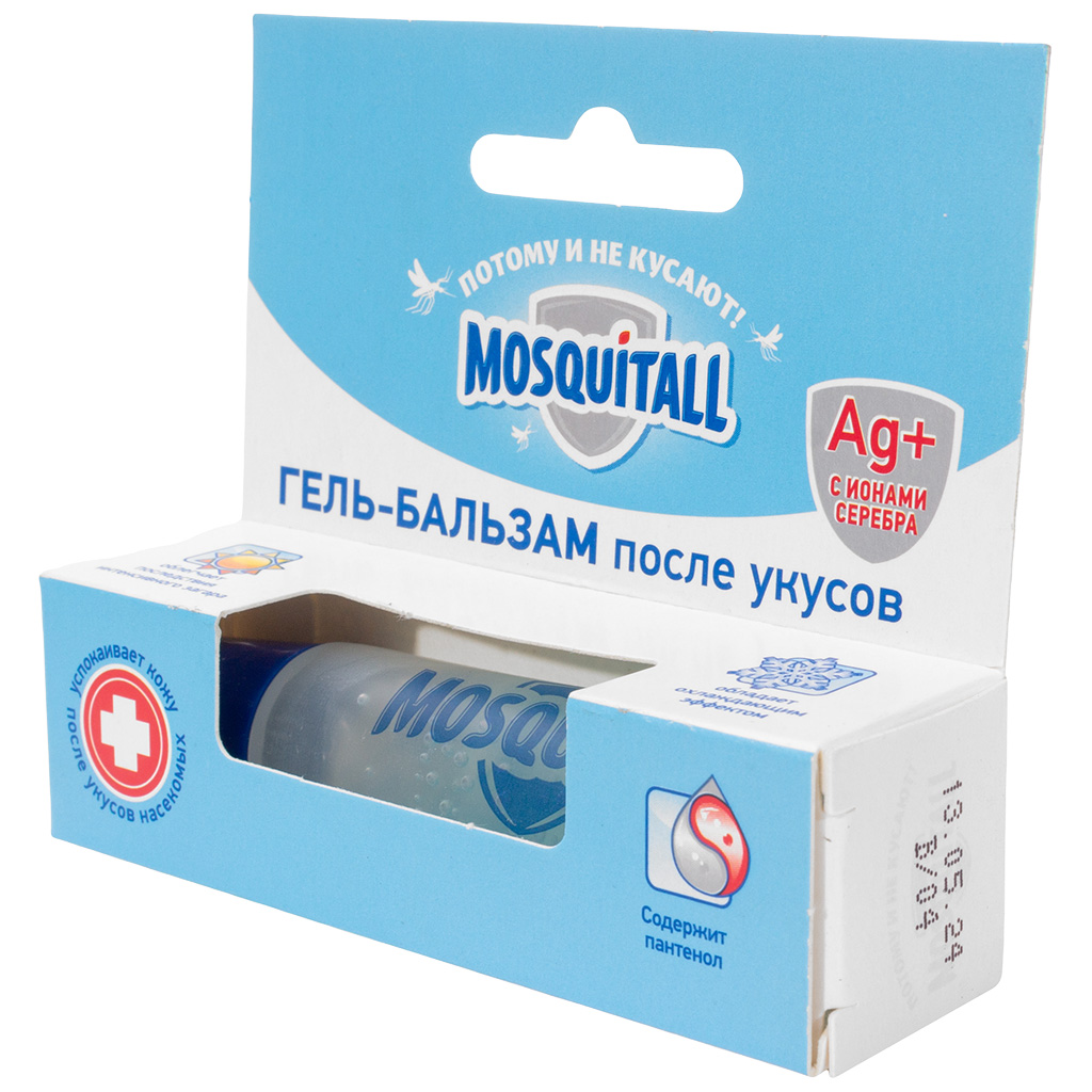 Гель-бальзам Mosqutall, скорая помощь после укусов, 10мл