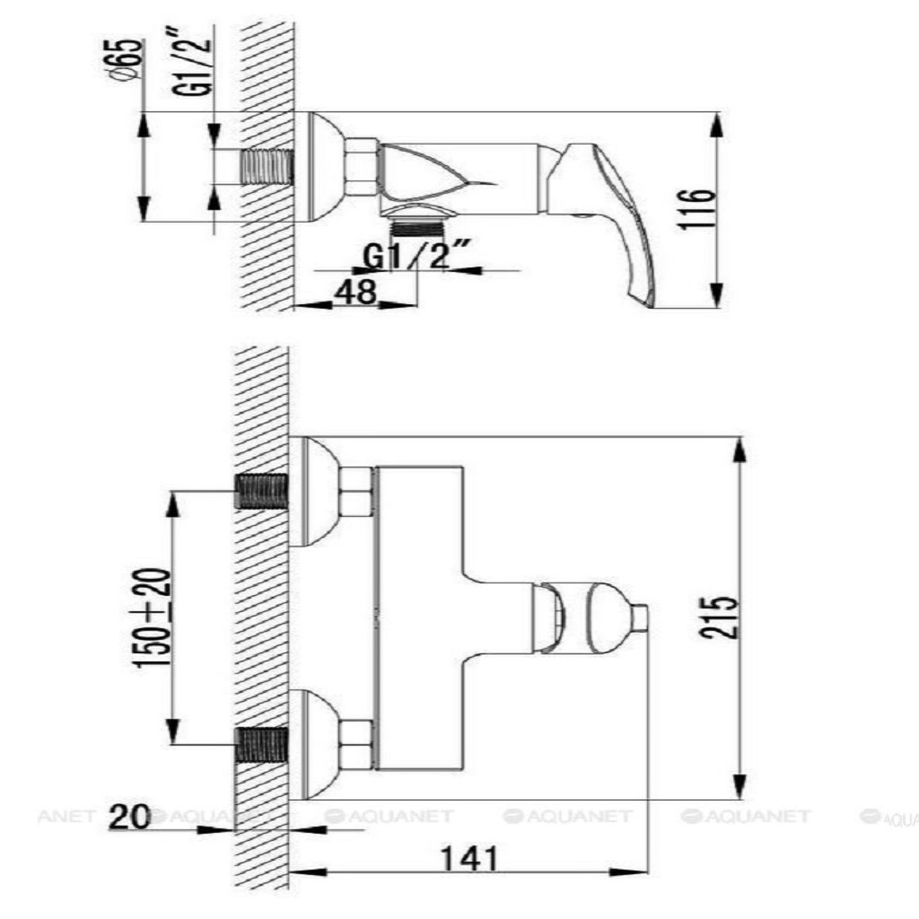 Смеситель Lemark Partner LM6542C, для ванны