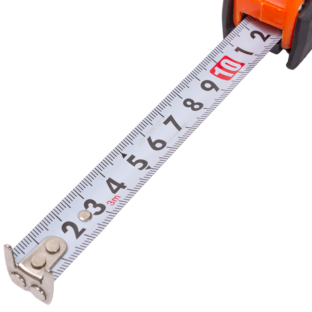 Рулетка Sturm!, 3м х16мм, 3 кнопки стопа, двухсторонняя, магнит на зацепе