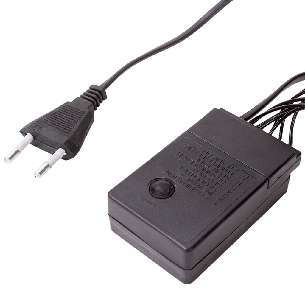 Электрогирлянда Нить Ежик, 10м, черный провод, цветной свет