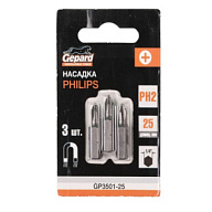 Бита Gepard PH №2, магнитная, 25мм, 3шт цены в Воронеже