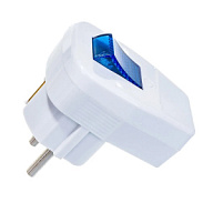 Вилка электрическая 16А Universal, с заземлением, с выключателем, белая цены в Воронеже