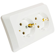 Розетки Розетка скрытой проводки Systeme Electric Этюд, 2-местная, с заземлением, белая Розетка скрытой проводки Systeme Electric Этюд, 2-местная, с заземлением, белая цены в Воронеже