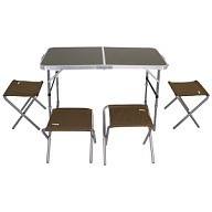 Набор мебели Nika, стол + 4 стула, хаки цены в Воронеже