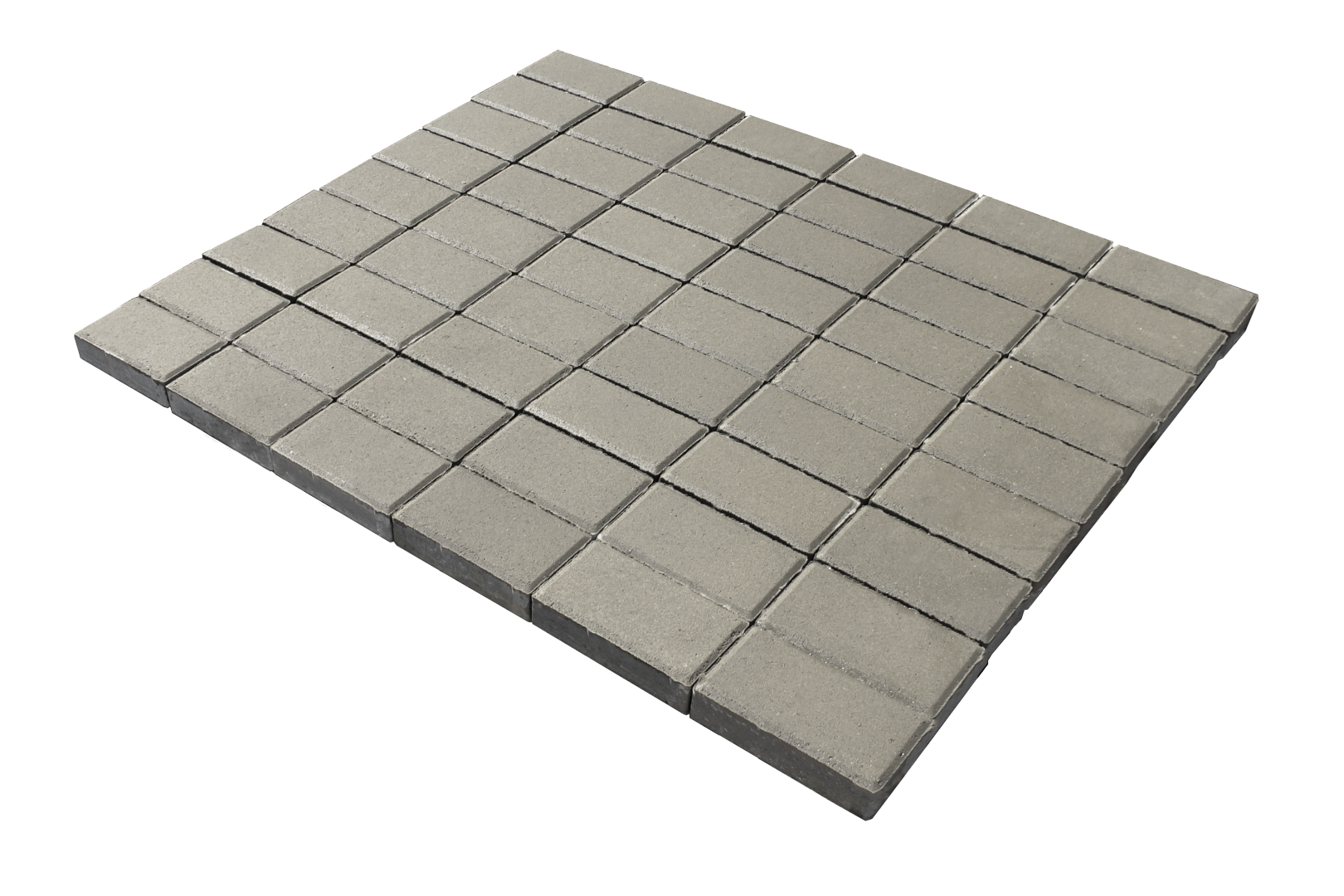 Плитка тротуарная прессованная "Брусчатка" серый, 40х100х200мм, (19.44м2 /972шт, упаковка) фото №1