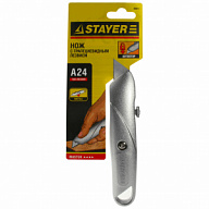 Нож Stayer Master c трапециевидным лезвием, тип А24 цены в Воронеже