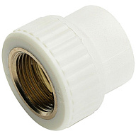 Муфта полипропиленовая Valfex, комбинированная, 25 х 3/4" г, белый цены в Воронеже