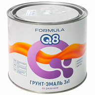 Грунт-эмаль по ржавчине 3в1, FORMULA Q8, белая, 1.9л цены в Воронеже