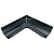 Угол желоба водосточного d-125, внутренний, RAL 7024 серый графит