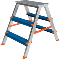 Стремянка Sarayli Color двухсторонняя, алюминиевая, 3 ступени цены в Воронеже