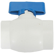 Кран шаровый полипропиленовый Kalde 25, мини, белый цены в Воронеже