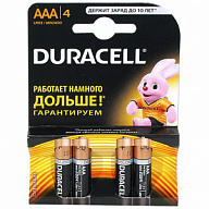 Батарейка Duracell MN 2400 Basic BL-2, LR03 (ААА), алкалиновая, 4шт/упак цены в Воронеже