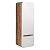 Шкаф-пенал Ницца 35, подвесной, темное дерево/белый, правый