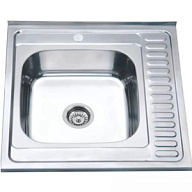 Мойка нержавеющая сталь Frap, накладная, 600х600мм, 0.8мм, левая цены в Воронеже