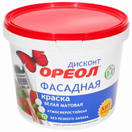 Краска вододисперсионная Ореол, фасадная, 6.5кг цены в Воронеже