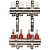 Коллектор с расходомерами без сливных узлов , Tim, 1", 4 выхода