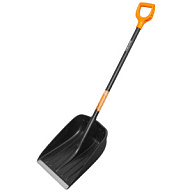 Лопата для уборки снега Fiskars Solid, пластмассовая, алюминиевый черенок, 355мм х 440мм цены в Воронеже