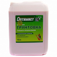 Грунтовка Оптимист G103 (зеленая этикетка), универсальная, грубокого проникновения, 10л цены в Воронеже