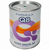 Грунт-эмаль по ржавчине 3в1, FORMULA Q8, зеленая, 0.9л цены в Воронеже