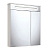 Шкаф зеркальный навесной Парма 60, белый, с подсветкой