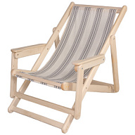 Шезлонг гибкий с подлокотниками на ткани, 600мм х 750мм х 1600мм, липа цены в Воронеже