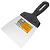Шпатель MOS нержавеющее полотно, пластиковая ручка, 100мм