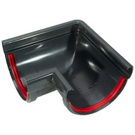 Угол желоба водосточного Grand Line, d-135/90градусов, графит цены в Воронеже